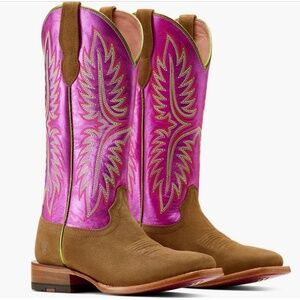 Ariat Frontier Calamity Jane Western Leather Boot Dijon Roughout SZ 9.5